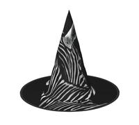 EdWal Nero & Bianco Zebra Stampa Halloween Strega Cappello Costume Accessorio Donne Cappelli Per Halloween Partito Cosplay Per La Casa, Cortile,