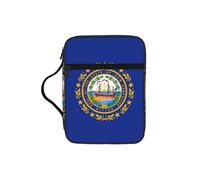 EdWal New Hampshire State Flag Print Bible Case Cosmetic Bag con manico robusto Wash Bag Tablet Sleeve Small Tool Bag per libri