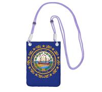 EdWal New Hampshire State Flag Print Crossbody Bag per donne, mini borse per telefono, carino portafoglio per telefono, per escursioni e viaggi regalo, Viola, Taglia unica