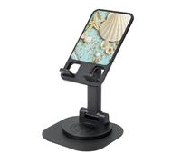 EdWal Ocean Sea Beach Seashells Starfish Blue Print supporto per telefono pieghevole regolabile, supporto per telefono cellulare girevole a 360 gradi per scrivania, essenziale da viaggio