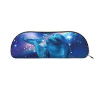 EdWal Olphins in Space Beauty case con stampa, elegante astuccio da donna, borsa per cosmetici da viaggio, Oro, One size, Beauty case
