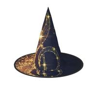 EdWal Oro Nota Musicale Con Stampa Stella Lucida Caduta Halloween Cappello Da Strega Accessorio Costume Cappello Da Donna Cappelli Per Festa di Halloween Cosplay Per La Casa, Cortile,