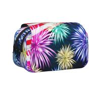 EdWal Patriotic 4th of July American Flag Print Pencil Case Canvas Pen Pencil Pouch Large Capacity Organizer Multifunzionale Pencil Bag