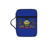 EdWal Pennsylvania State Flag Print Bible Case Cosmetic Bag con manico robusto Wash Bag Tablet Sleeve Small Tool Bag per libri
