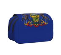 EdWal Pennsylvania State Flag Print Pencil Case Canvas Pen Pencil Pouch Large Capacity Organizer Multifunzionale Pencil Bag