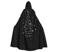 EdWal Pizza Constellation - Mantello da strega con cappuccio, mantello da strega, mantello, vestaglia da mago, costume cosplay