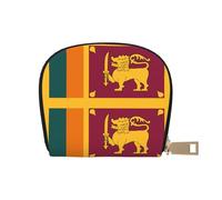 EdWal Porta carte di credito con stampa bandiera dello Sri Lanka Porta Carte di Credito Unisex per Uomo e Donna Portacarte in Pelle Portacarte in Pelle Sottile Biglietto da Visita, Bianco, En storlek