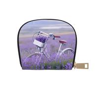 EdWal Porta carte di credito unisex con stampa agricoltura in stile retrò campo di lavanda porta carte di credito per uomini e donne porta carte di credito, sottile biglietto da visita, bianco, Taglia