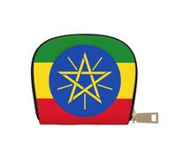 EdWal Porta carte di credito unisex con stampa bandiera dell'Etiopia, porta carte di credito per uomini e donne, porta carte di credito, biglietto da visita sottile, bianco, Taglia unica