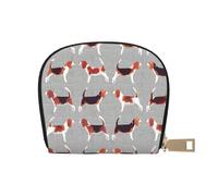 EdWal Porta carte di credito unisex con stampa Beagle Patterns, porta carte di credito per uomini e donne, porta carte di credito, sottile biglietto da visita, bianco, Taglia unica