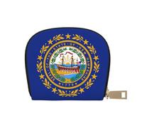 EdWal Porta carte di credito unisex con stampa della bandiera del New Hampshire, porta carte di credito per uomini e donne, porta carte di credito sottile, bianco, taglia unica, Bianco, One Size