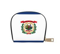 EdWal Porta carte di credito unisex con stampa della bandiera del West Virginia, porta carte di credito per uomini e donne, porta carte di credito, sottile biglietto da visita, bianco, Taglia unica
