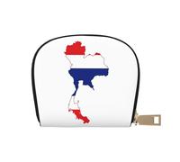 EdWal Porta carte di credito unisex con stampa della mappa della bandiera della Thailandia, custodia per carte di credito per uomini e donne, porta carte di credito, sottile biglietto da visita,