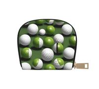 EdWal Porta carte di credito unisex con stampa pallina da golf, per uomini e donne, porta carte di credito, biglietto da visita sottile, bianco, Taglia unica