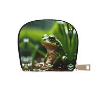 EdWal Porta carte di credito unisex con stampa rana e pioggia, porta carte di credito per uomini e donne, porta carte di credito, sottile biglietto da visita, bianco, Taglia unica