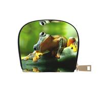EdWal Porta carte di credito unisex con stampa rana verde, porta carte di credito per uomini e donne, porta carte di credito, sottile biglietto da visita, bianco, Taglia unica