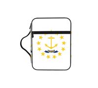 EdWal Rhode Island State Flag Print Bible Case Cosmetic Bag con manico robusto Wash Bag Tablet Sleeve Small Tool Bag per libri