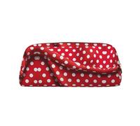 EdWal rosso bianco Polka dot stampa matita caso grande matita sacchetto cancelleria penna borsa ufficio college scuola trucco borsa, Oro, One Size, Beauty case