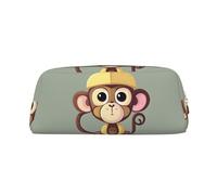 EdWal Simpatico astuccio con stampa scimmia grande astuccio per cancelleria astuccio per cancelleria ufficio college scuola borsa per trucco, Oro, One size, Beauty case