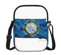 Edwal South Dakota Bandiera Mappa Stampa Piccola Borsa A Tracolla Per Le Donne Impermeabile Borsa Del Telefono Con Cinghia Regolabile Per Il Lavoro Di Viaggio