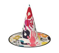 EdWal Stampa a mano Cappello da Strega di Halloween Accessorio Donne Cappelli Per Halloween Partito Cosplay Per La Casa, Cortile,