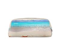 EdWal Starfish Ocean Beach stampa matita astuccio grande astuccio cancelleria penna borsa ufficio college scuola trucco borsa, Argento, Taglia unica, Beauty case