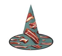 EdWal Streaky Bacon Pattern Stampa Halloween Strega Cappello Costume Accessorio Donne Cappelli Per Halloween Partito Cosplay Per La Casa, Cortile,