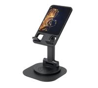 EdWal Supporto per telefono pieghevole regolabile con stampa a forma di nota musicale dorata con stella lucida, supporto girevole a 360 gradi per cellulare, per scrivania, essenziale da viaggio