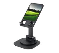 EdWal Supporto per telefono pieghevole regolabile con stampa campo da golf verde, supporto per telefono cellulare girevole a 360 gradi per scrivania, elementi essenziali da viaggio