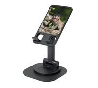 EdWal Supporto per telefono pieghevole regolabile con stampa di piccole scimmie, supporto per telefono cellulare girevole a 360 gradi per scrivania, essenziale da viaggio
