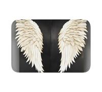 EdWal Tappeto antiscivolo per interni con stampa di piume d'angelo, in velluto di cristallo, per portico o decorazione domestica, 60 x 40 cm