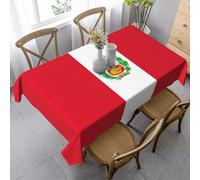 EdWal Tovaglia con stampa bandiera del Perù, 139 x 89 cm, tovaglia senza pieghe, decorazione rustica per la cucina