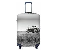 EdWal Trattore Agricoltura Tranquil Stampa Valigie Copertura Protettiva Bagagli Da Viaggio Copertura Bagagli Lavabile Anti-Graffio, Nero , M