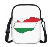 Edwal Ungheria Bandiera Mappa Stampa Piccola Borsa A Tracolla Per Le Donne Impermeabile Borsa Del Telefono Con Cinghia Regolabile Per Il Lavoro Di Viaggio