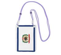 EdWal West Virginia - Borsa a tracolla da donna, con stampa della bandiera dello Stato, mini portamonete per telefono, per escursioni e viaggi, Viola, Taglia unica