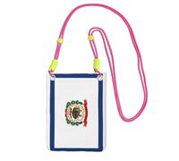 EdWal West Virginia - Borsa a tracolla da donna, con stampa della bandiera dello Stato, mini portamonete per telefono, per escursioni e viaggi, Fucsia, Taglia unica