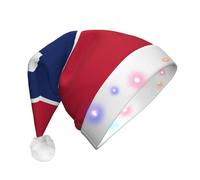 EdWal Wyoming State Flag Print Led Christmas Beanie Light Up Cappelli di Natale, cappelli lavorati a maglia con luci LED, cappello invernale unisex di Babbo Natale