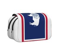 EdWal Wyoming State Flag Print Pencil Case Canvas Pen Pencil Pouch Large Capacity Organizer Multifunzionale Pencil Bag