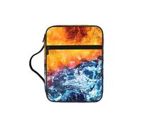EdWal Yin Yang Fire Water Print Bible Case Cosmetic Bag con manico robusto Wash Bag Tablet Sleeve Small Tool Bag per libri