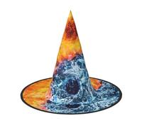 EdWal Yin Yang Fuoco Acqua Stampa Halloween Strega Cappello Costume Accessorio Donne Cappelli Per Halloween Partito Cosplay Per La Casa, Cortile,