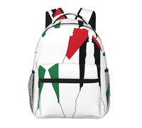 EdWal Zaino da viaggio con stampa mappa della bandiera della Palestina, zaino per computer portatile, per uomo e donna, impermeabile, facile da pulire