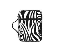 EdWal Zebra Print Bible Case Cosmetic Bag con manico robusto Wash Bag Tablet Sleeve Small Tool Bag per libri