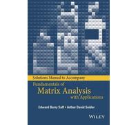 Edward Barry Sa Solutions Manual to accompany Fundamentals of Matrix (Tascabile)
