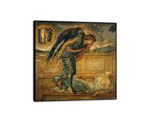 Edward Burne-Jones Dipinto su Tela Cupido trovare psiche addormentato Repliche Stampe Riproduzione Quadri Famosi su Tela Quadri Moderni Soggiorno Camera da Letto E Bagno30x30cm(12x12in)Cornice nera
