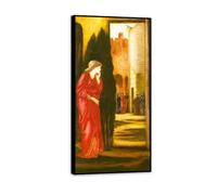 Edward Burne-Jones Dipinto su Tela Danae e la torre sfacciata Repliche Stampe Riproduzione Quadri Famosi su Tela Quadri Moderni Soggiorno Camera da Letto E Bagno50x100cm(20x39in)Cornice nera