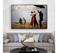 Edward Hopper Dipinti su tela Danza astratta Decorazioni per la casa Street Art Poster e stampe su tela Modern Graffiti Art Picture 50x90cm (20x35in) con cornice