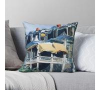 Edward Hopper - Federa quadrata per cuscino da letto, in poliestere e lino, con stampa di The Mansarda