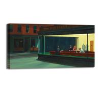 Edward Hopper Nighthawks Nottambuli quadro stampa tela dipinto arredo casa