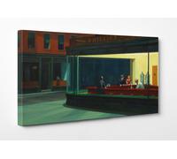 ☕️Edward Hopper Nighthawks Nottambuli Stampa su Tela Canvas Vernice Pennellate