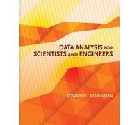 Edward L. Robinson Data Analysis for Scientists and Engineers (Copertina rigida)